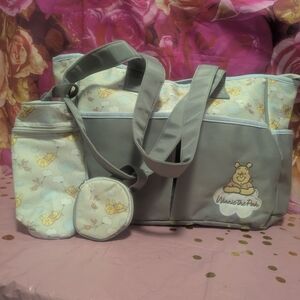 Disney Winnie the Pooh Gray and Cream Kids Bag Set